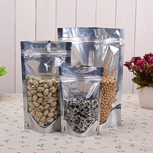 Front transparent back aluminium Standup pouch for Packaging