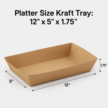 Kraft Paper Serving Tray. (Customized 500 pieces)