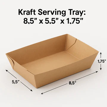 Kraft Paper Serving Tray. (Customized 500 pieces)