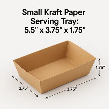 Kraft paper Serving Tray (Small)  Pack of 500 pieces