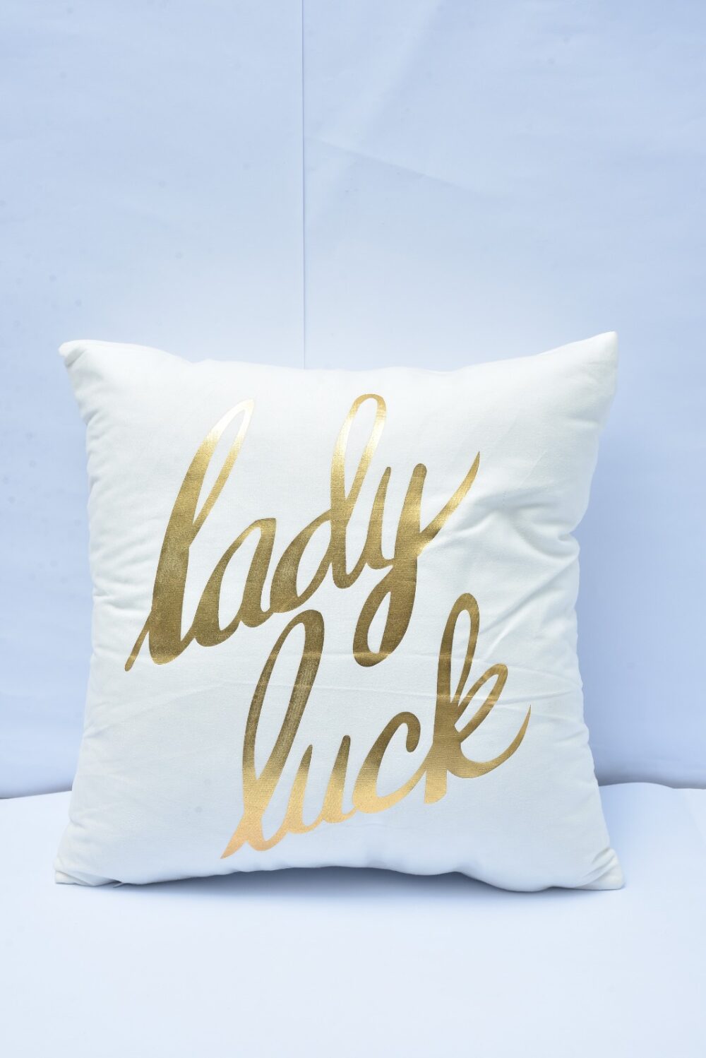 Printed Velvet Cushion Cover Golden