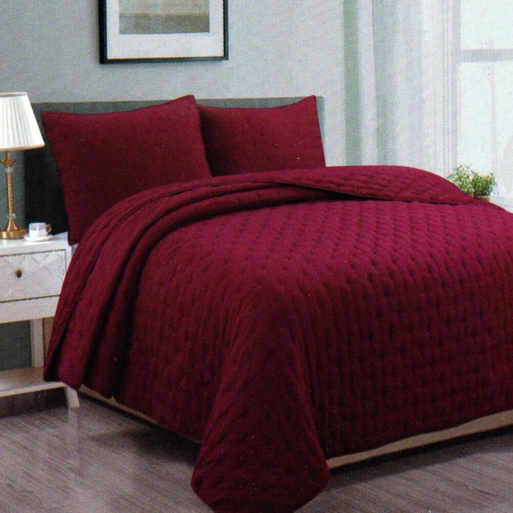 Cotton Sateen Bed Sheet -Mahroon