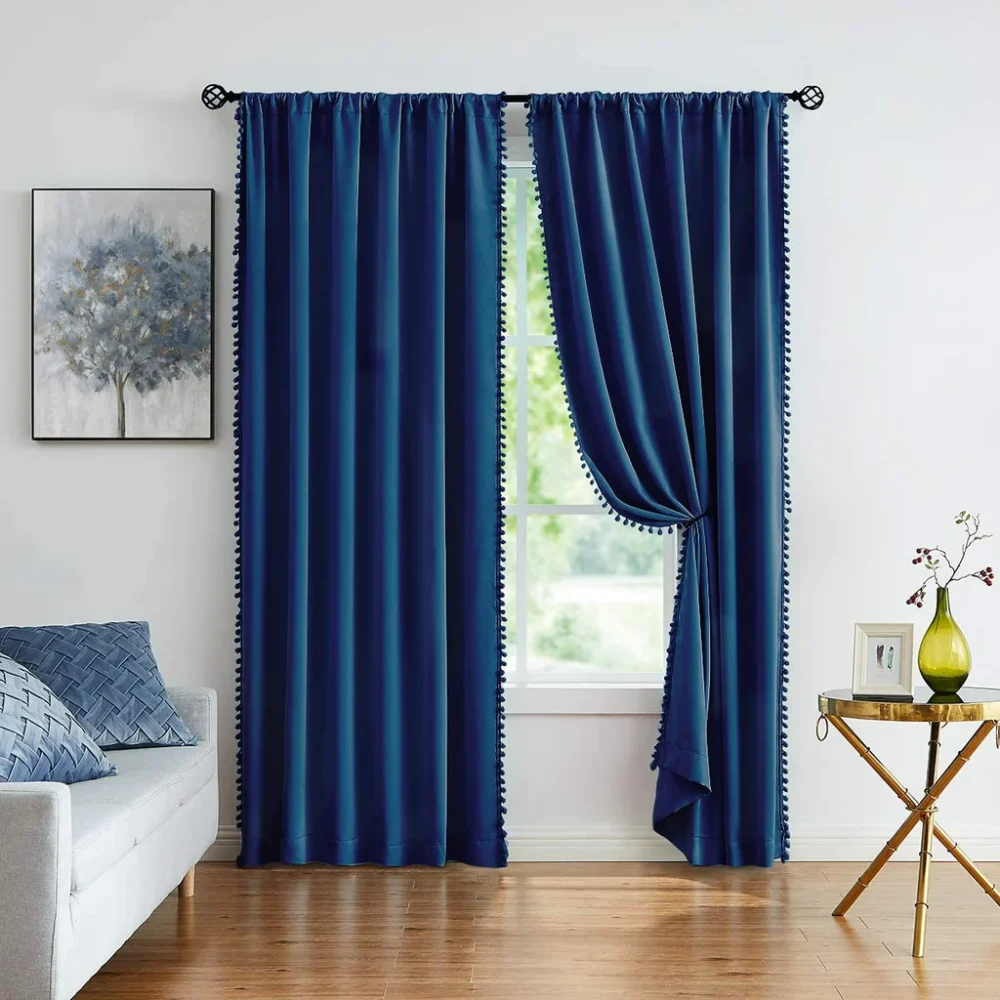 VELVET CURTAINS Blue