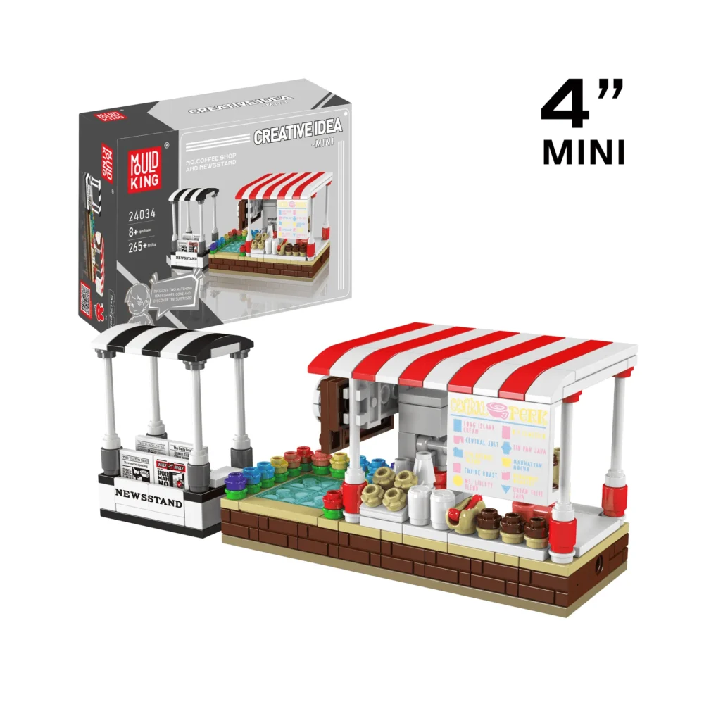 Mould King 24034 Coffee Shop & Newsstand Building Set | 265 Pcs