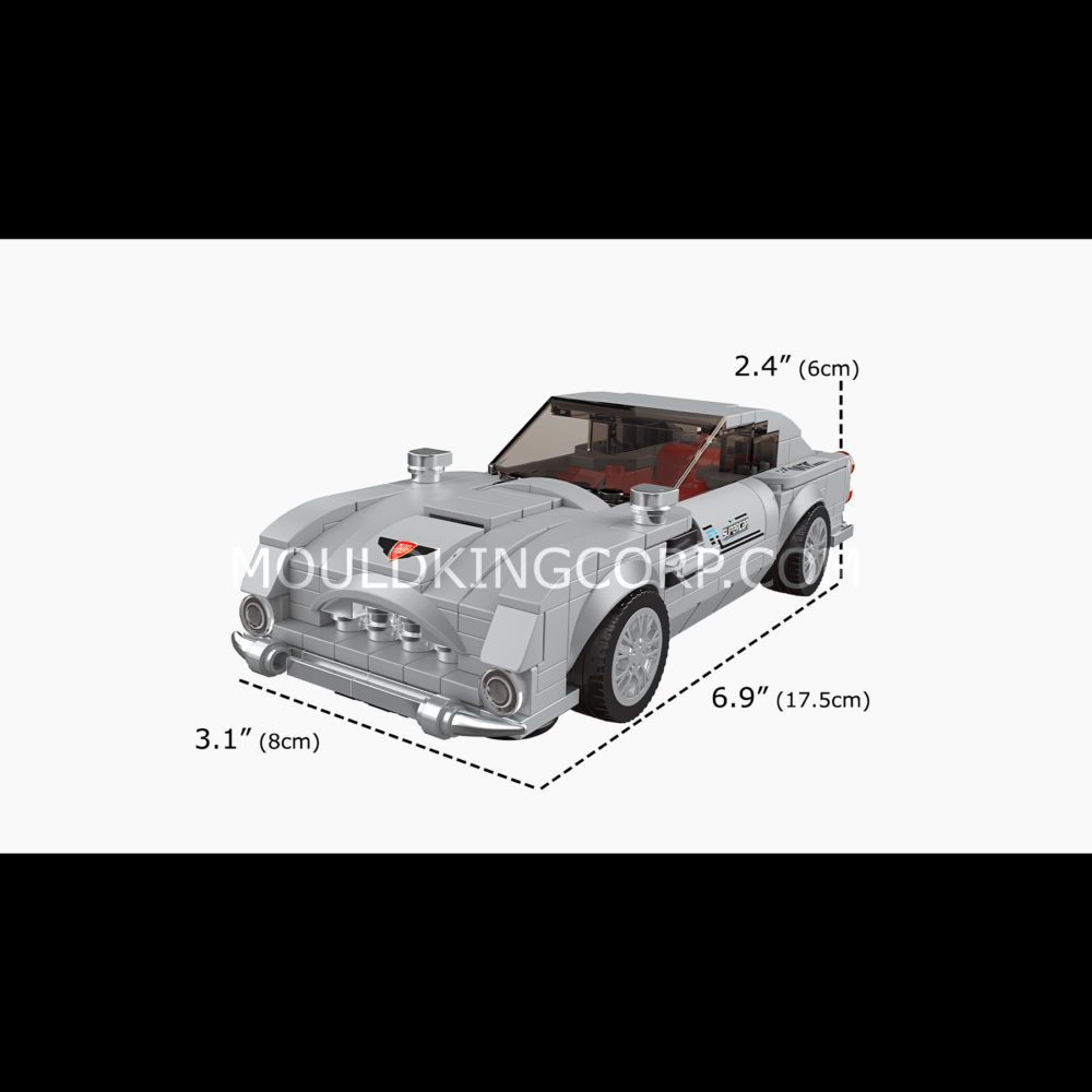 Mould King 27050 Silver Martin 007 Supercar Building Set | 348 Pcs